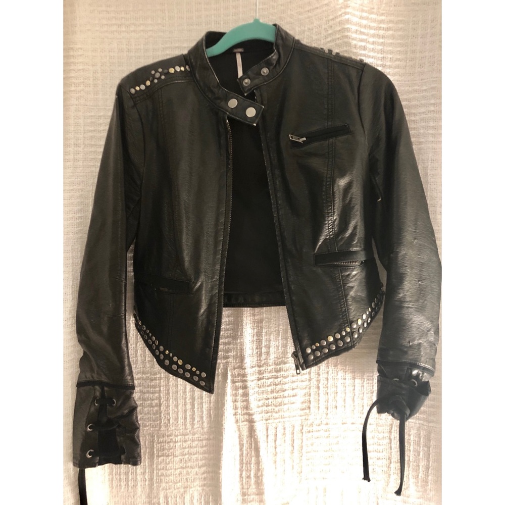 Free people leather jacket
